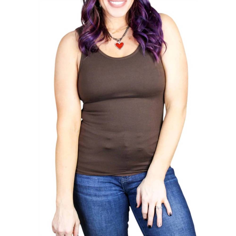 NEW PHIERCE FASHIONS smoothing brami tank top in black